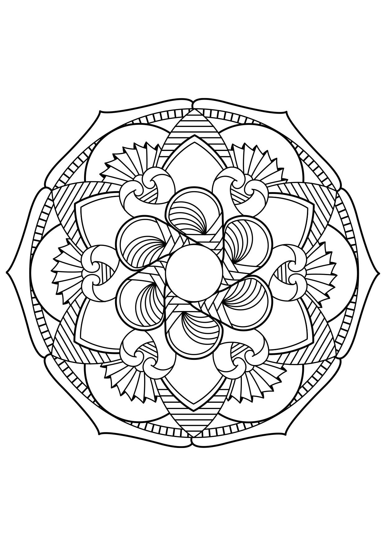 Coloring page mandala