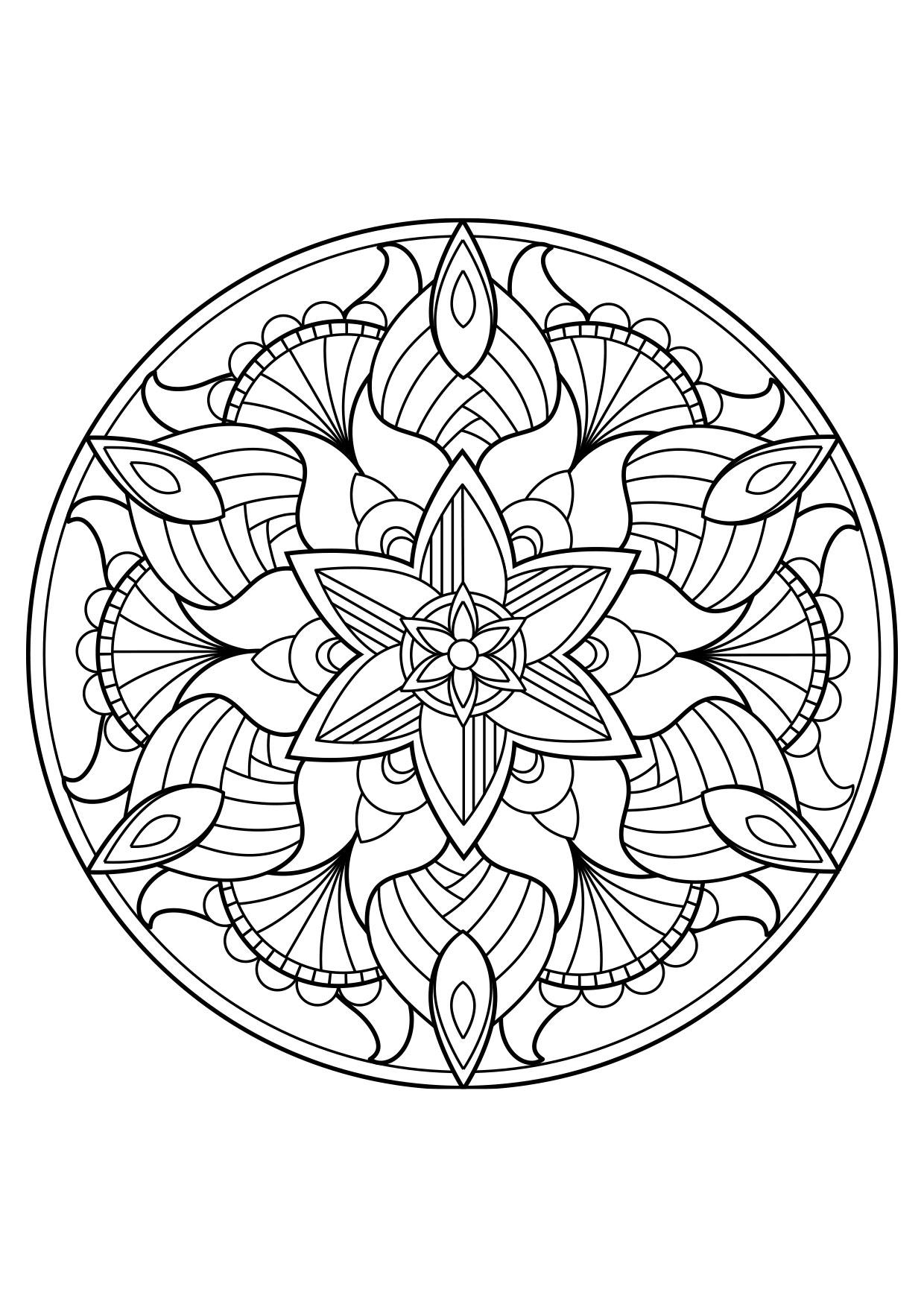 Coloring page mandala