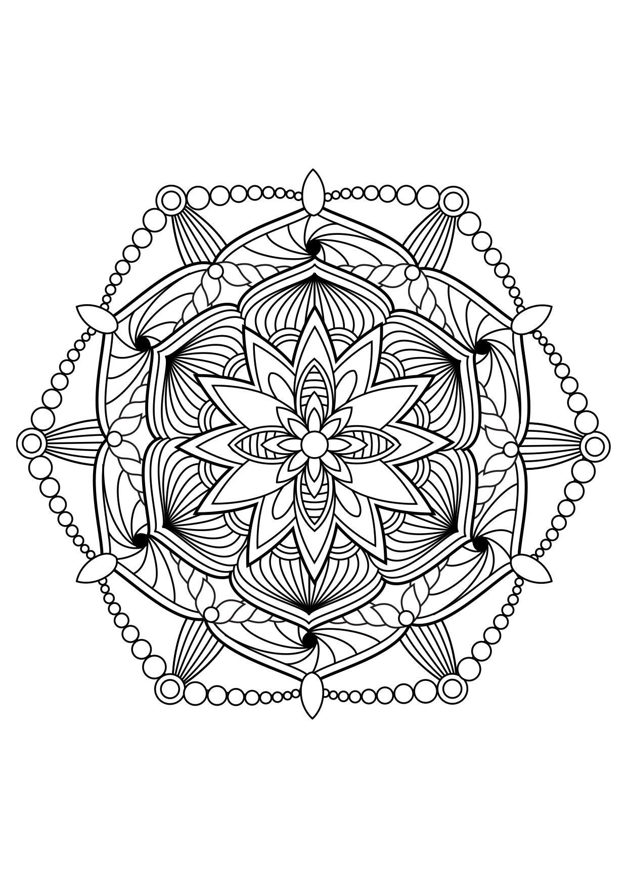 Coloring page mandala