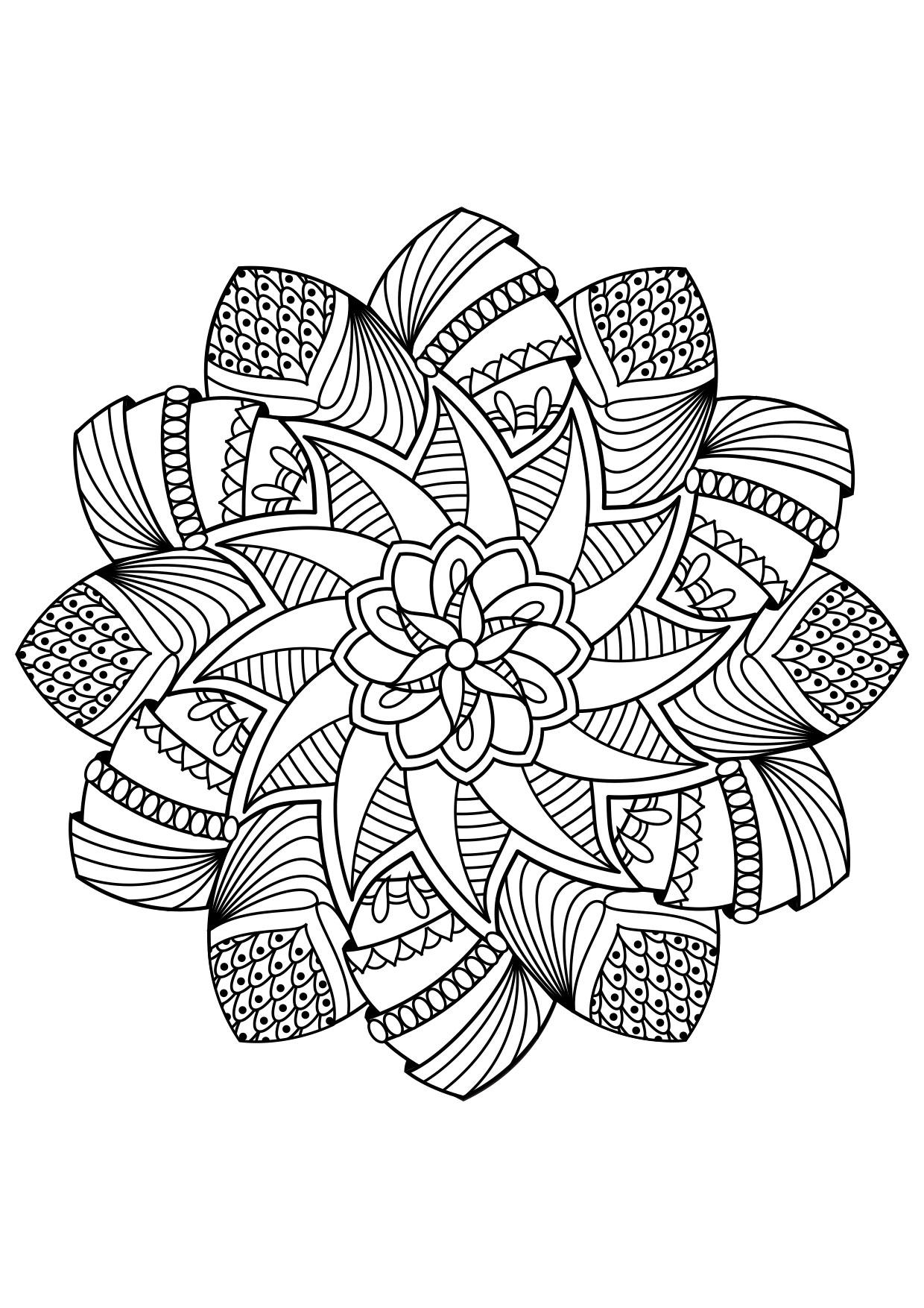 Coloring page mandala