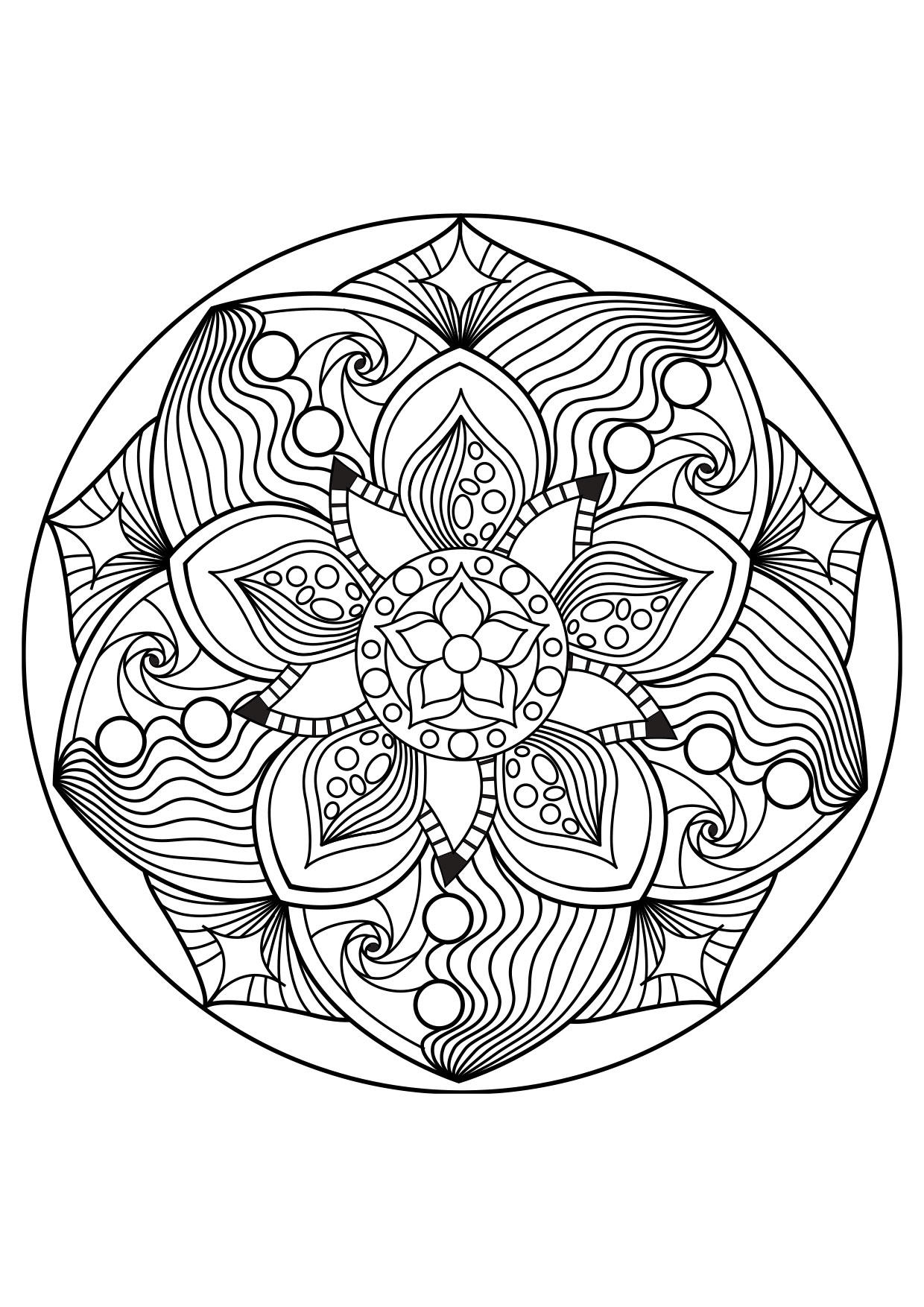 Coloring page mandala