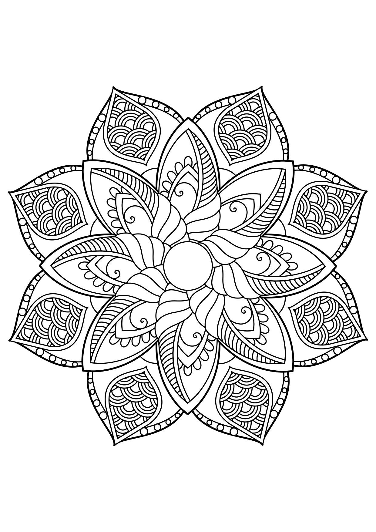 Coloring page mandala