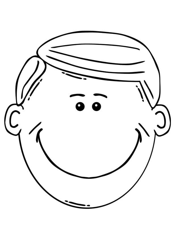 Coloring page mans face