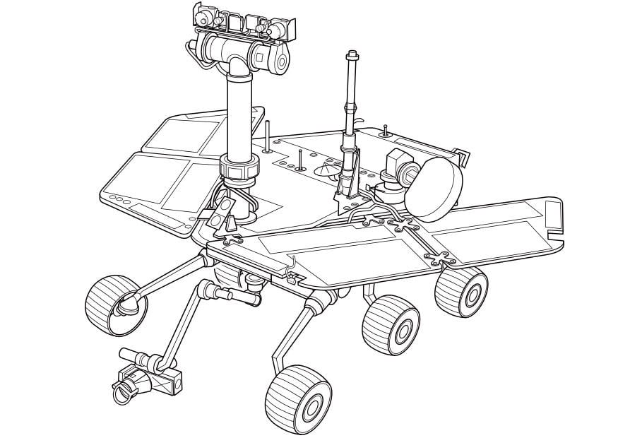 Coloring page mars rover