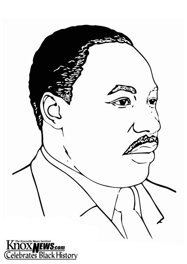 Coloring page martin luther king, jr