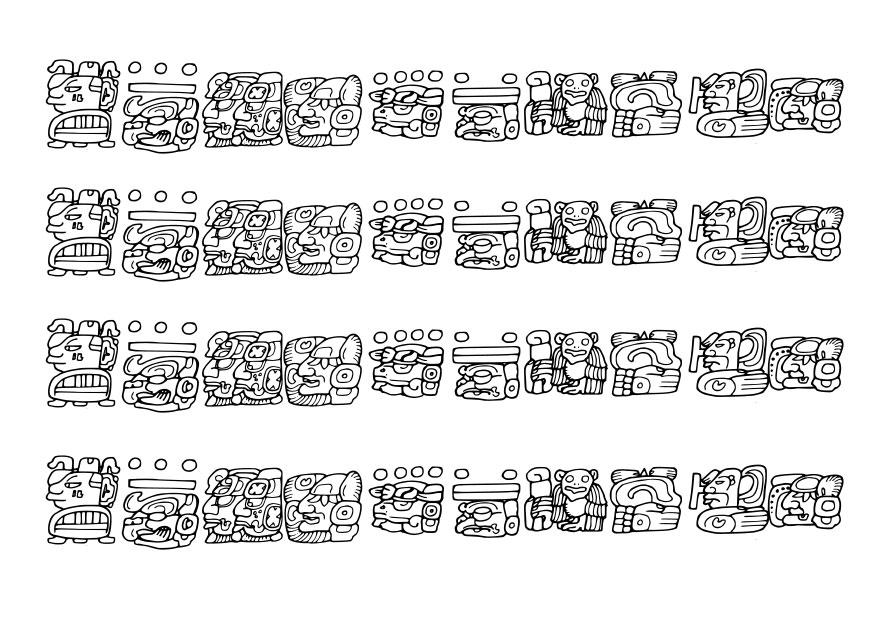 Coloring page mayan images