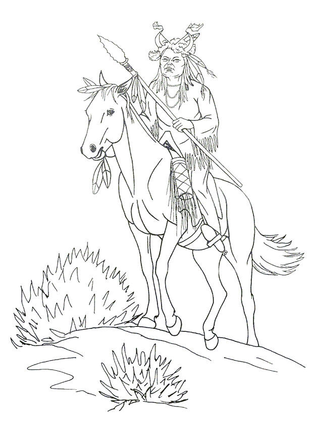 Coloring page medicine man