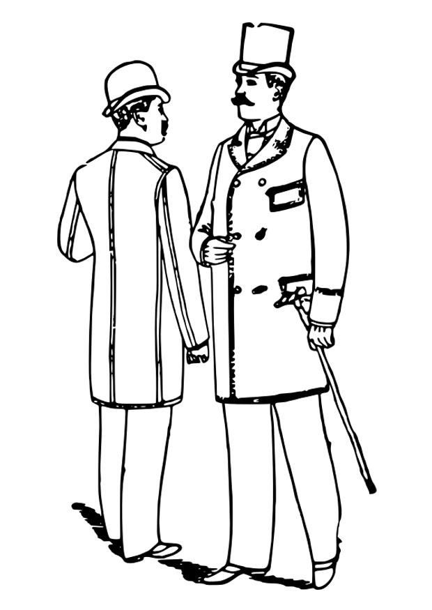 Coloring page mens clothing 1892