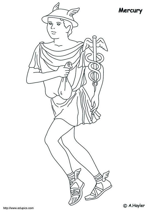 Coloring page mercury