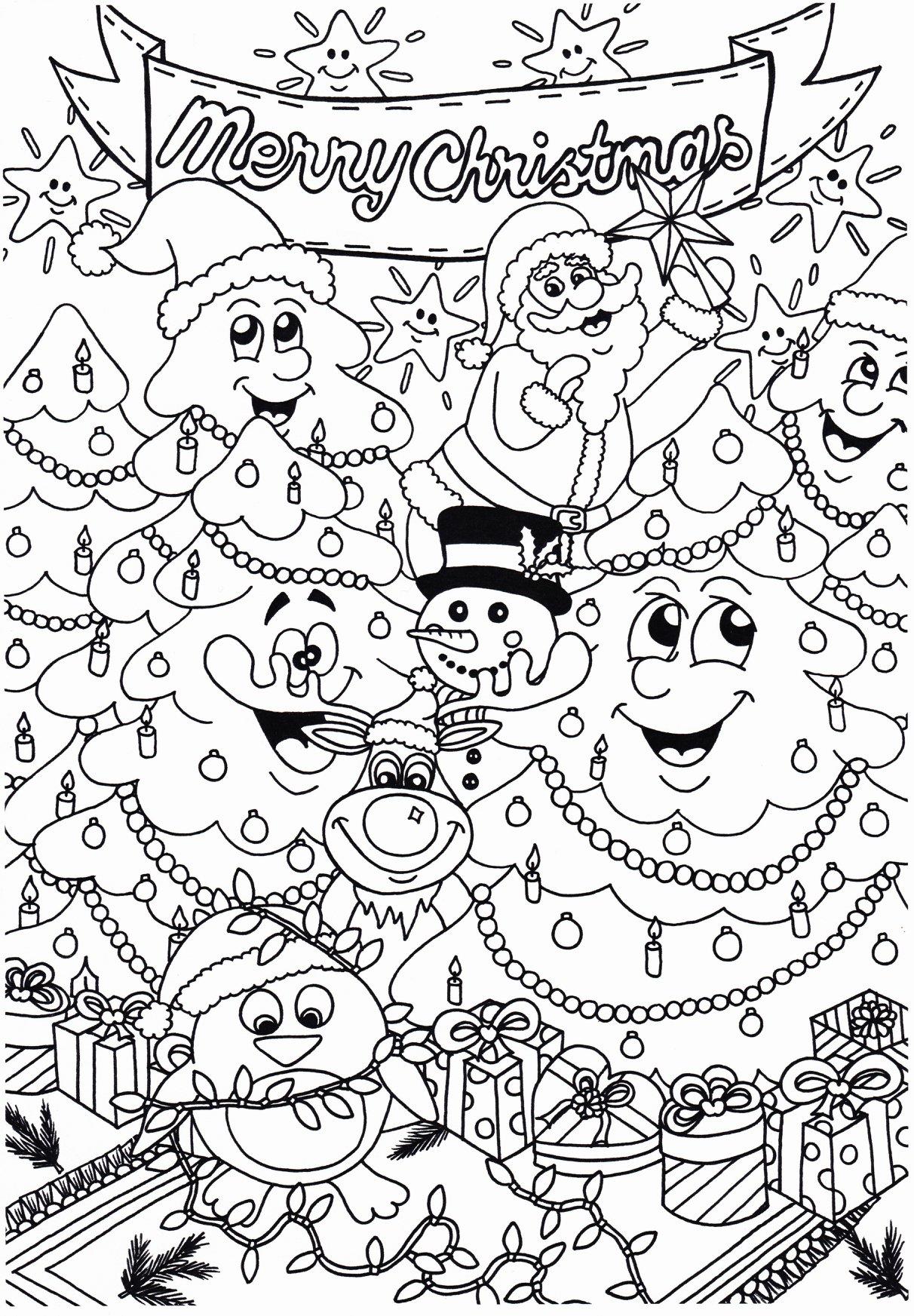 Coloring page merry christmas