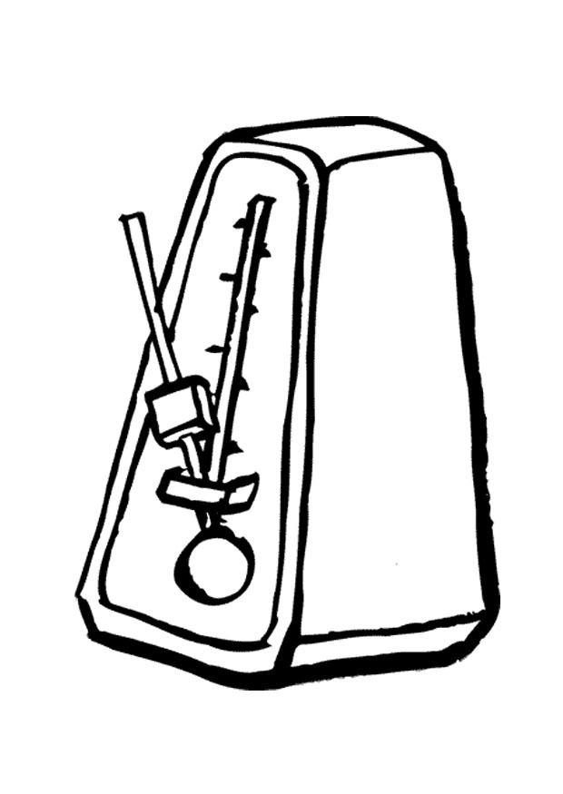 Coloring page metronome