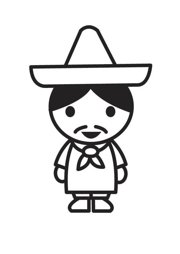 Coloring page mexican