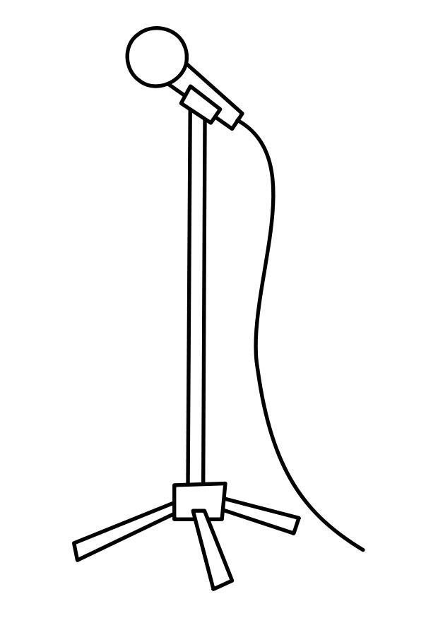 Coloring page microphone