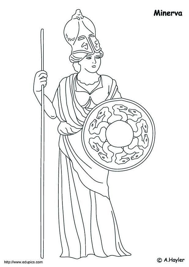 Coloring page minerva