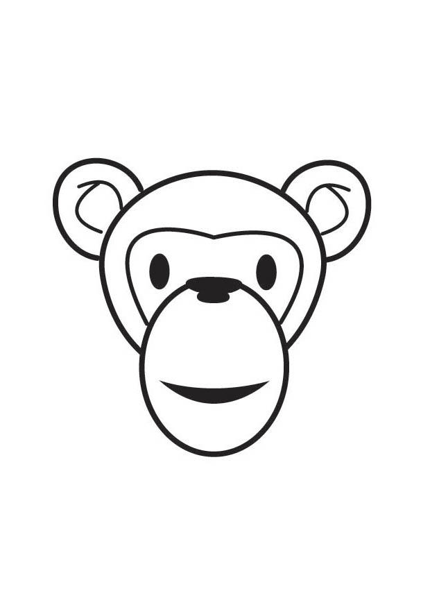 Coloring page monkey head