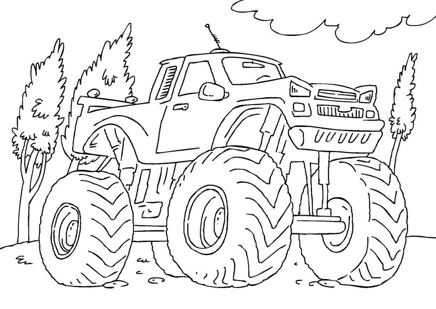 Coloring page monster truck