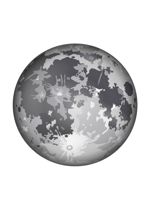 Coloring page moon