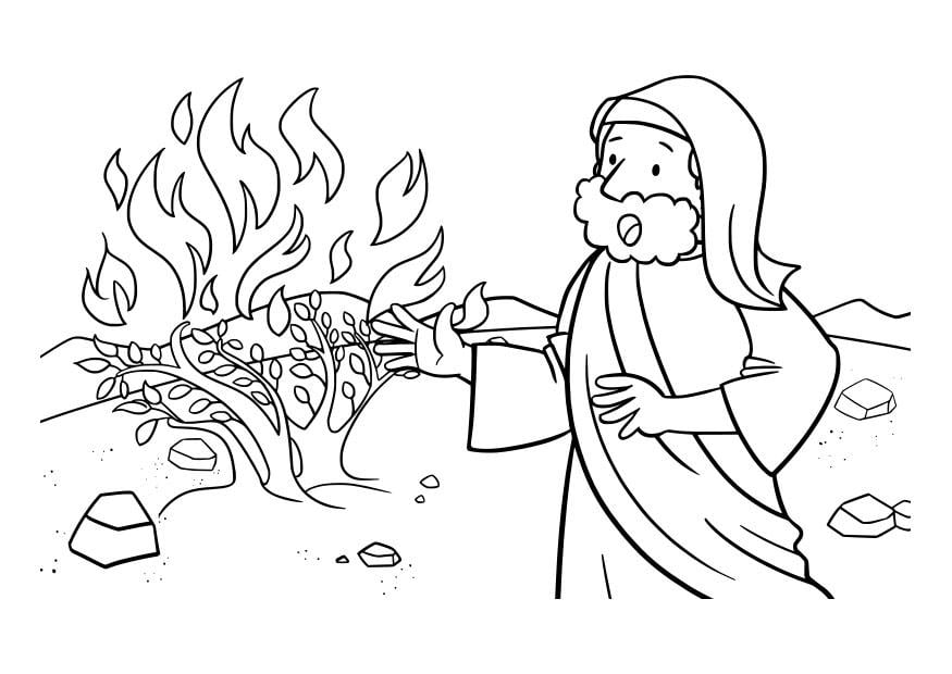 Coloring page moses