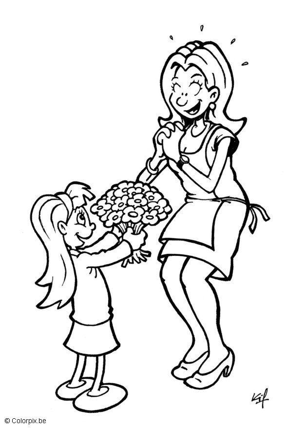 Coloring page motherA´s day present