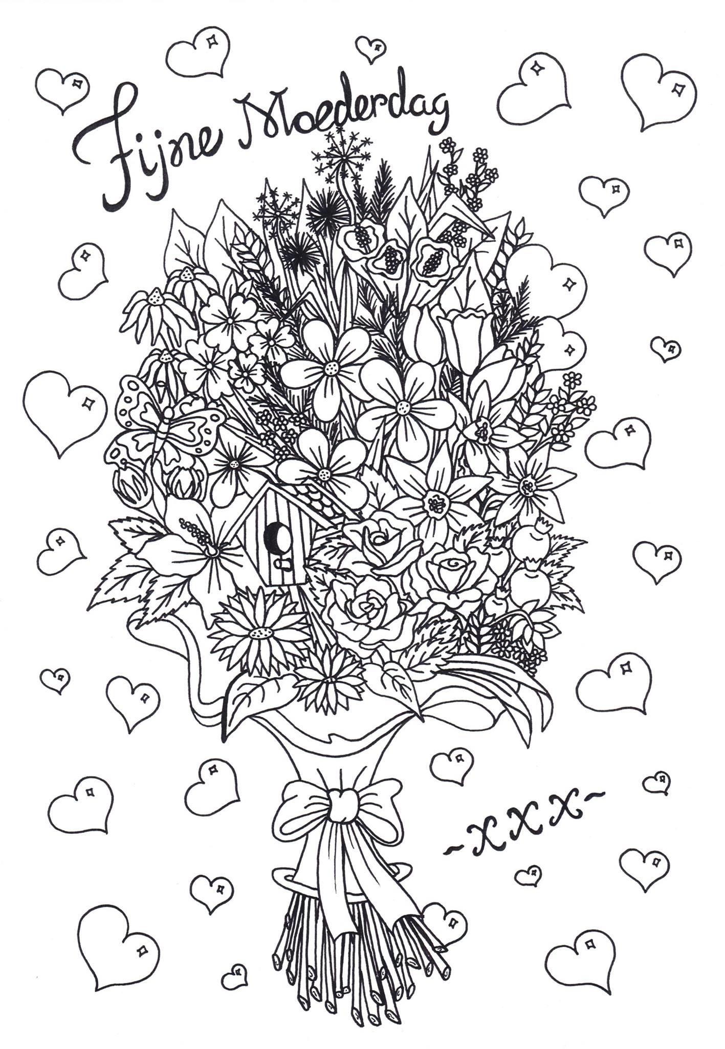 Coloring page mothers day