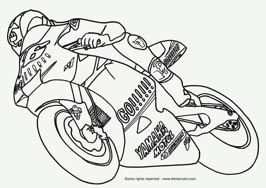 Coloring page moto gp