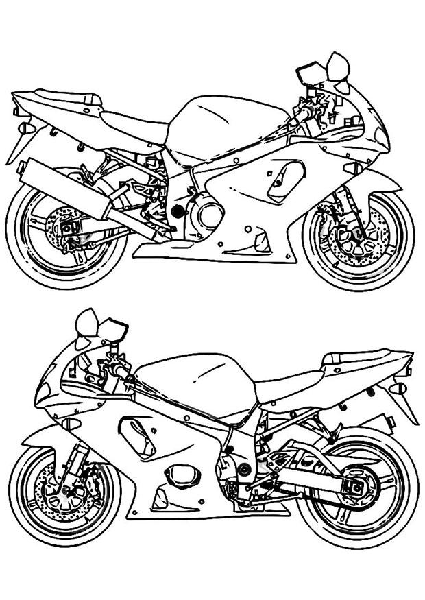 Coloring page motorbike