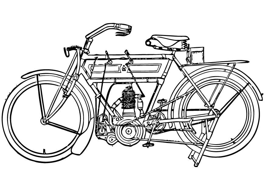 Coloring page motorcycle