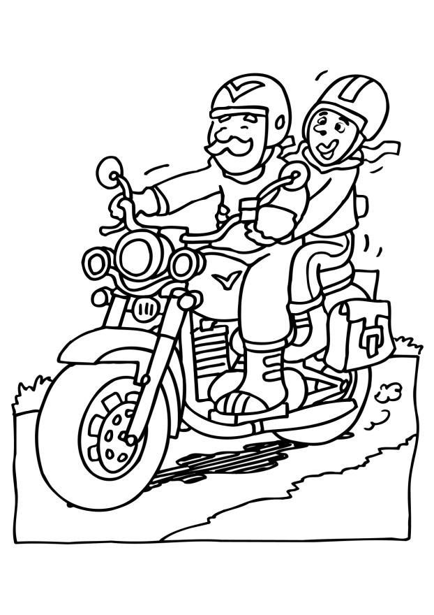 Coloring page motorcycle