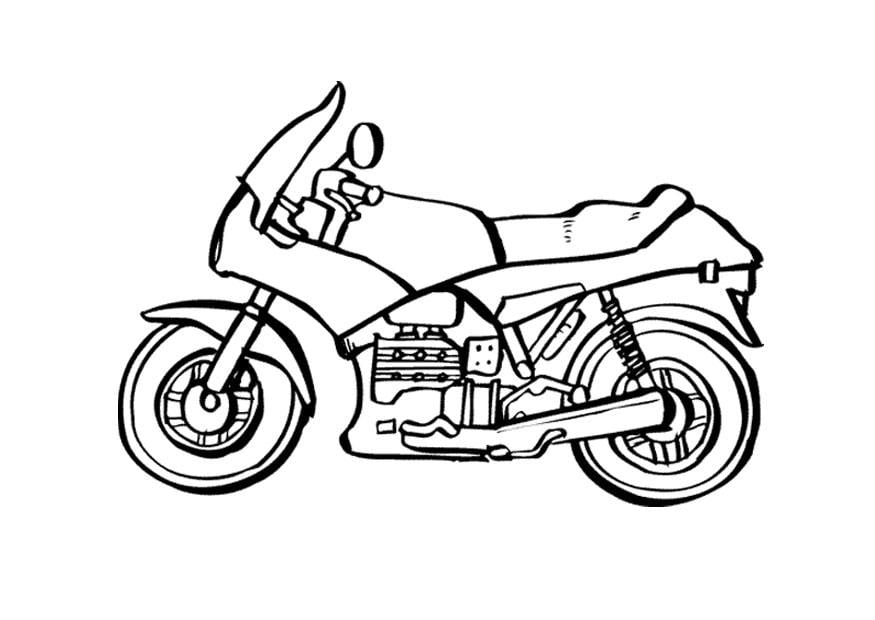 Coloring page motorcycle