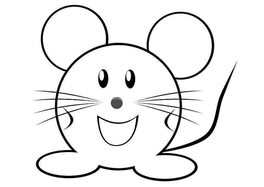 Coloring page mouse