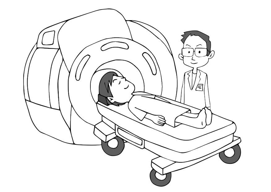 Coloring page mri scanner