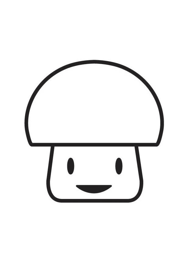 Coloring page mushroom character