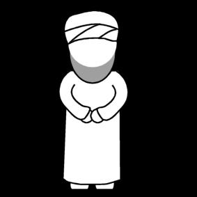 Coloring page muslim