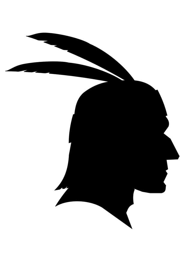 Coloring page native american