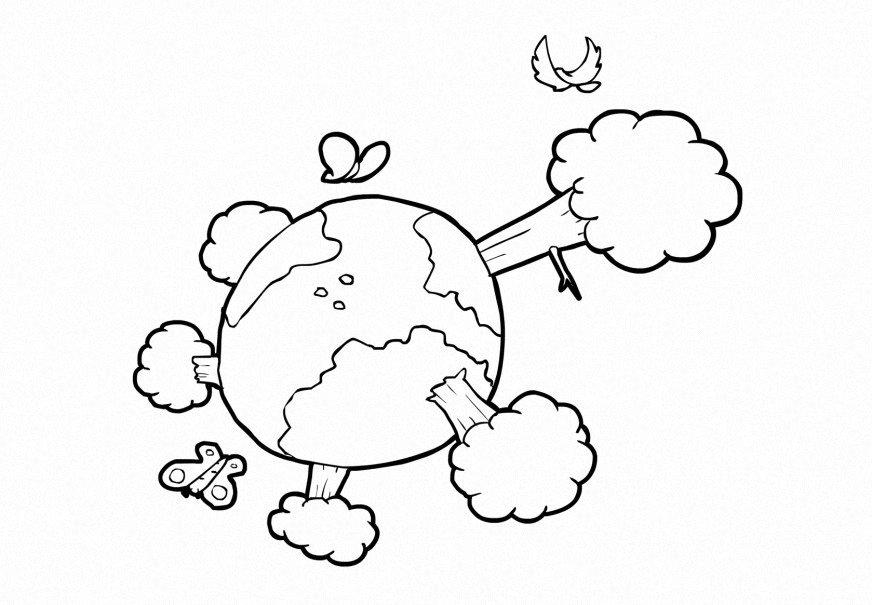 Coloring page nature - climate - the earth