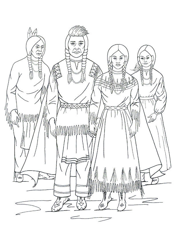 Coloring page nimipu indians