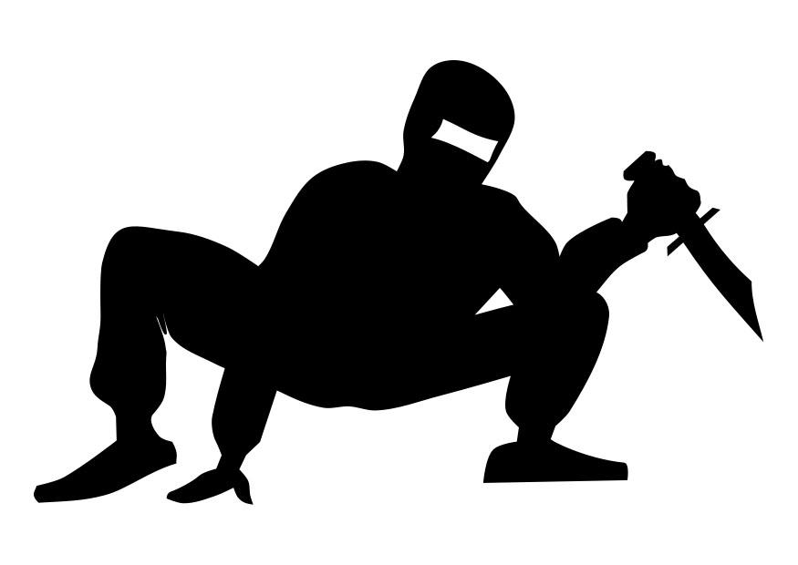 Coloring page ninja