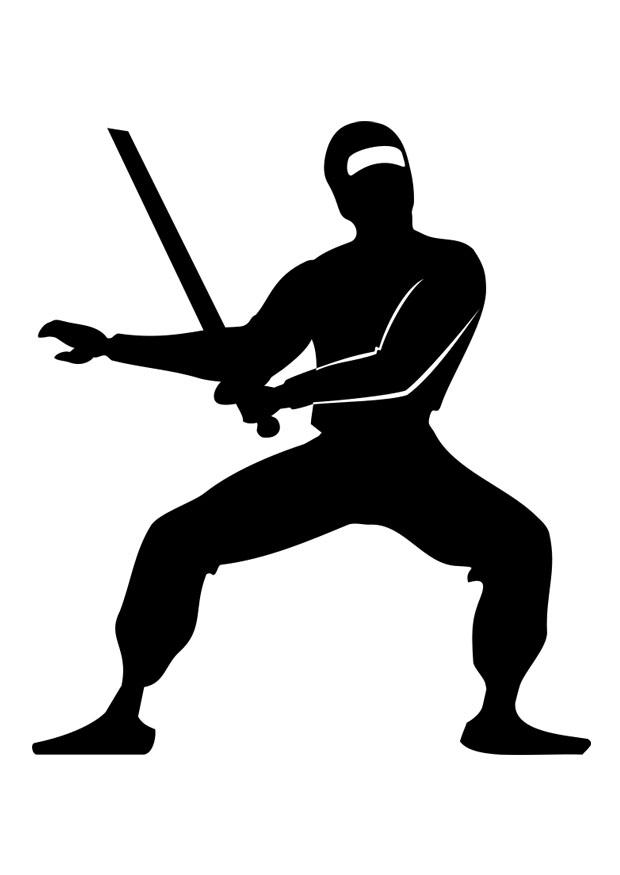 Coloring page ninja