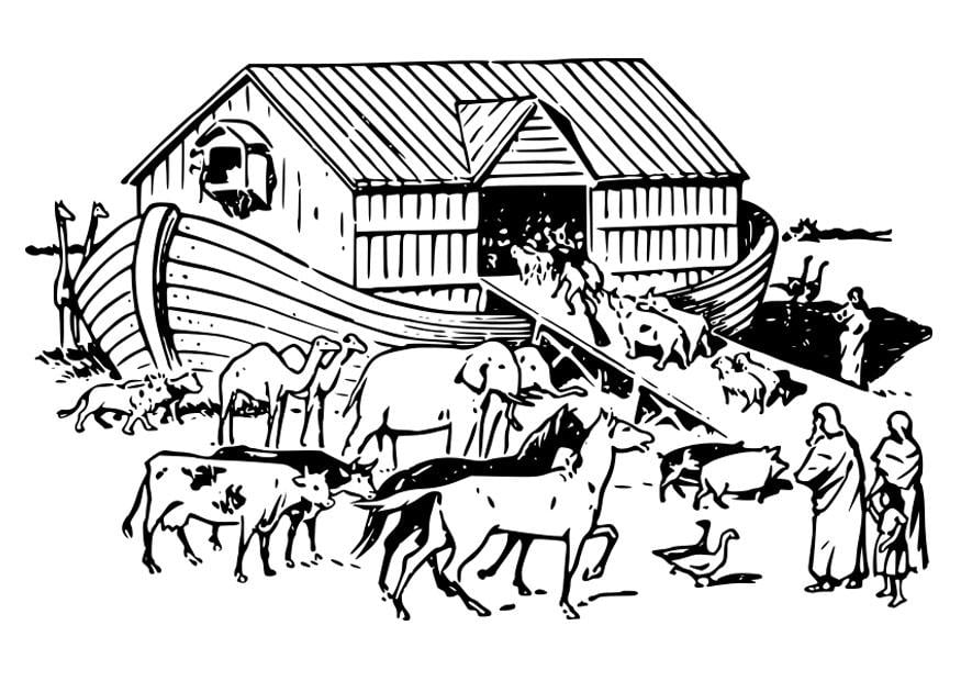 Coloring page noahs ark