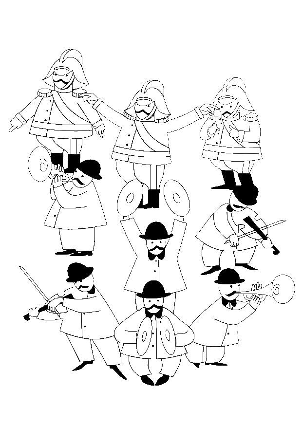 Coloring page orchestra