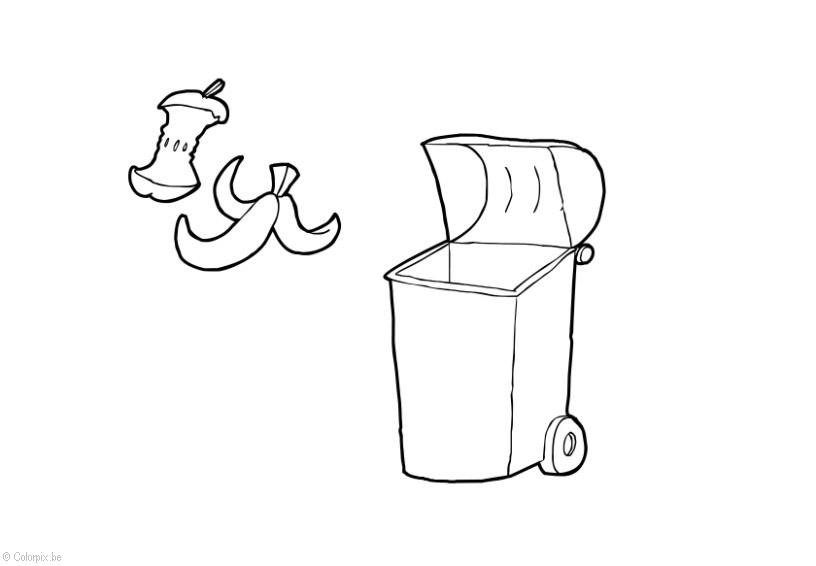 Coloring page organic waste