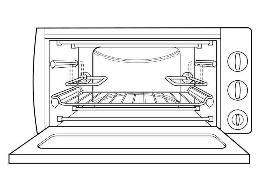 Coloring page oven