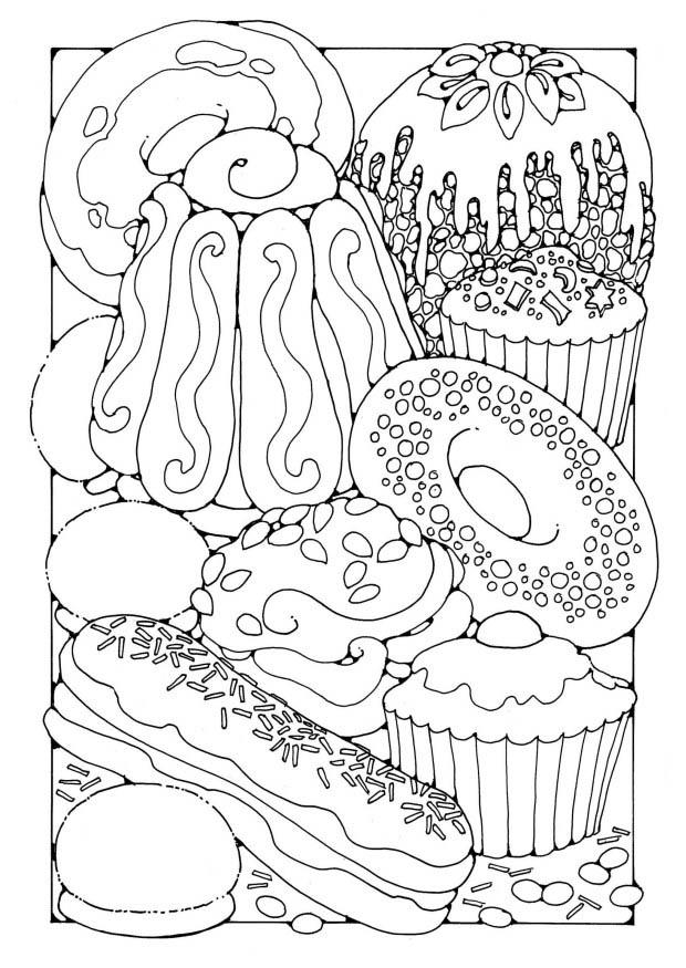 Coloring page pastry