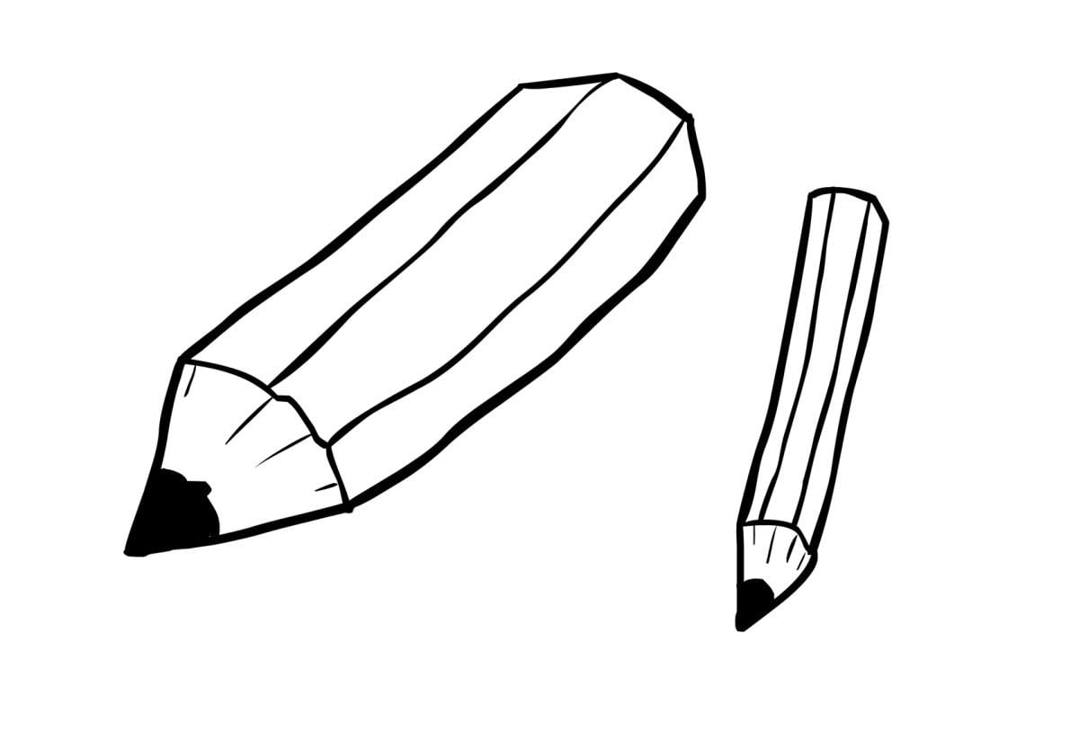 Coloring page pencil (2)