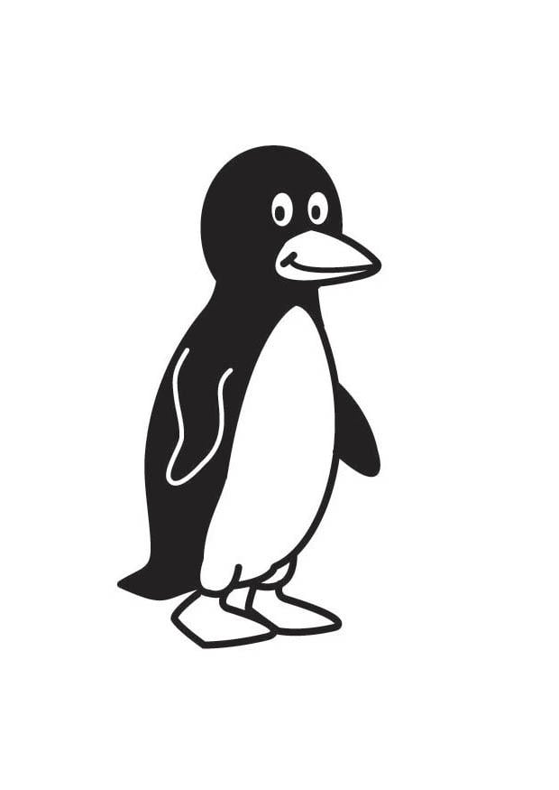 Coloring page penguin