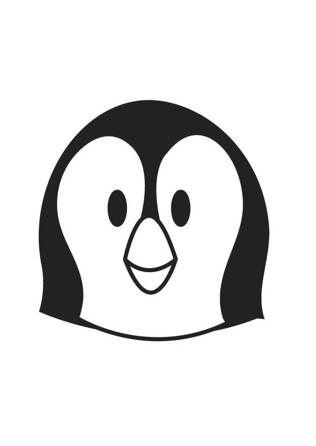 Coloring page penguin head