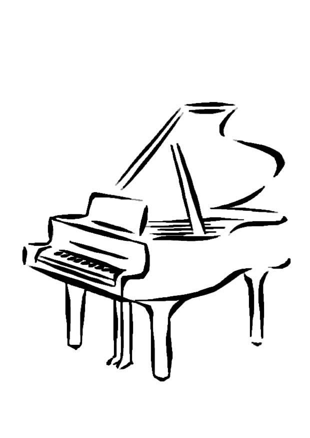 Coloring page piano