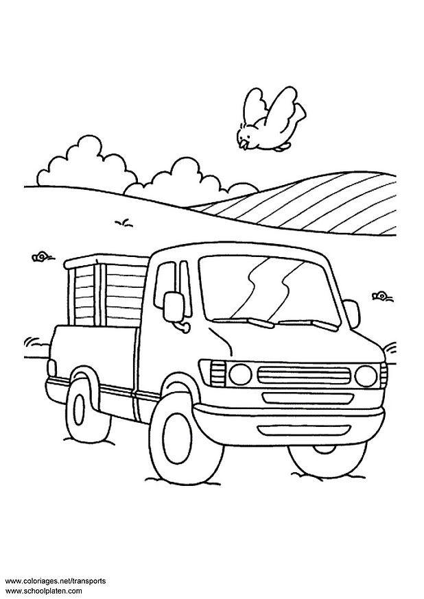 Coloring page pick-up truck