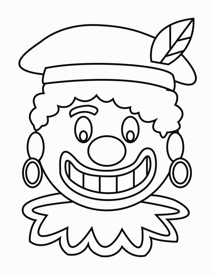 Coloring page piet face 