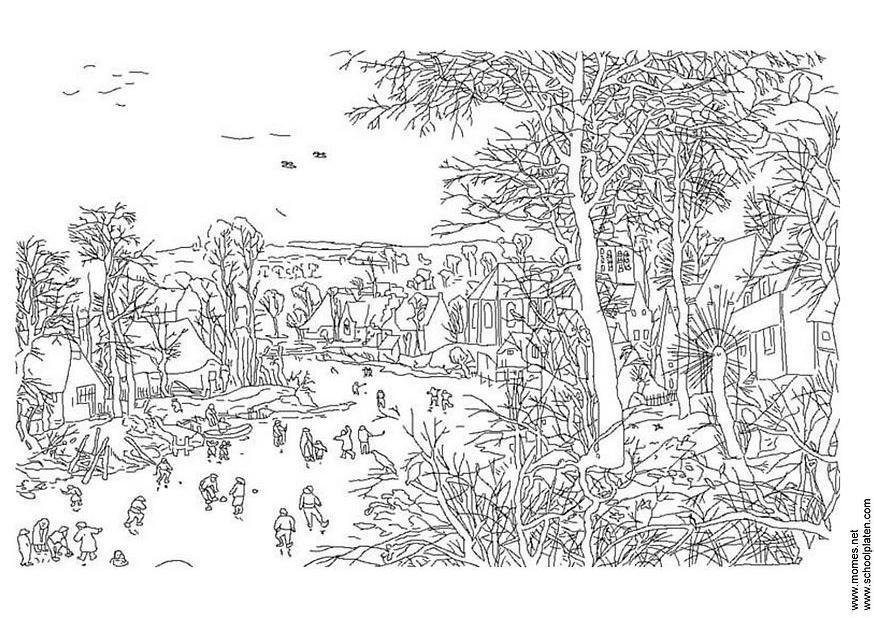 Coloring page pieter brueghel